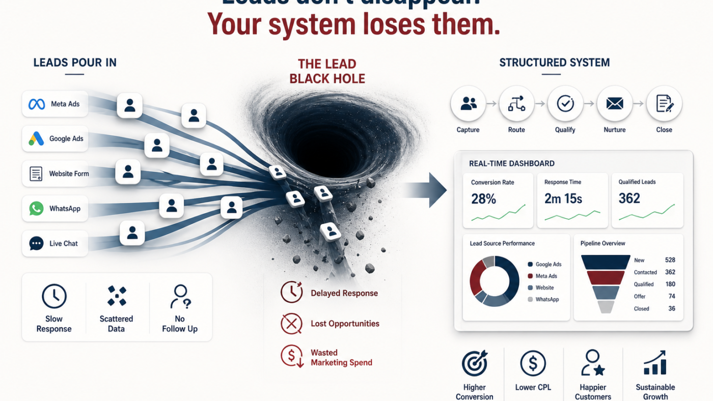 Leads disappearing due to slow response and lack of follow-up